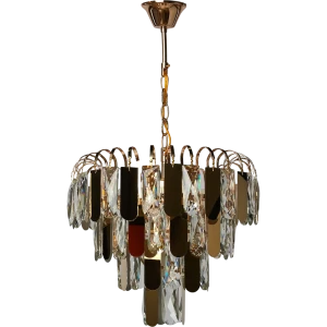 Люстра каскадная подвесная Wink Арника E1760/4, 4 лампы, 12 м², цвет золотистый