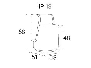 Тканевое кресло Adrenalina Boll ARCH-00083165 - Вид №4
