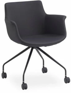 B&T Design Кожаное кресло на эстакаде на колесиках