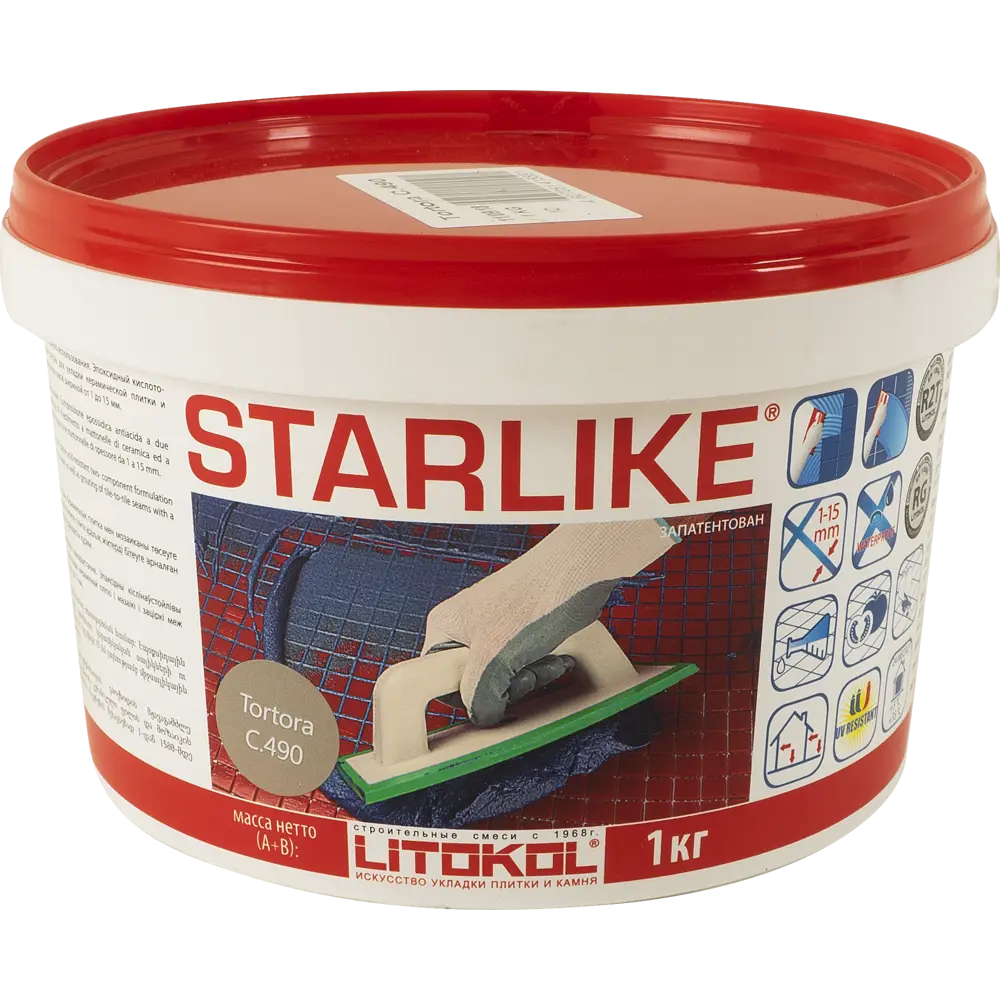 Затирка эпоксидная Litokol Litochrom Starlike C.490 цвет серо-бежевый 1 кг Без серии STLM-2192886 - Вид №1