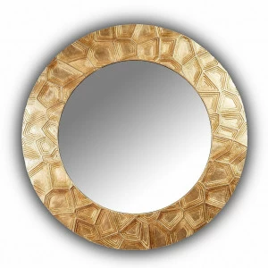 Золотое зеркало круглое настенное FASHION HOLLOW IN SHAPE FASHION 00-3860128 Золото