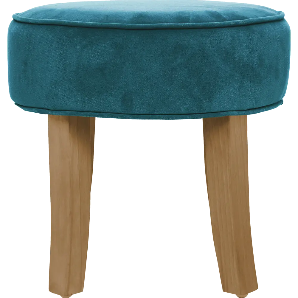 Табурет Atmosphera ø35 см с обивкой цвет синий STLM-2198478 - Вид №1