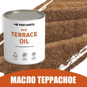 Масло для дерева износостойкое Profipaints Eco Terrace Oil 0.9 л Тёмный дуб