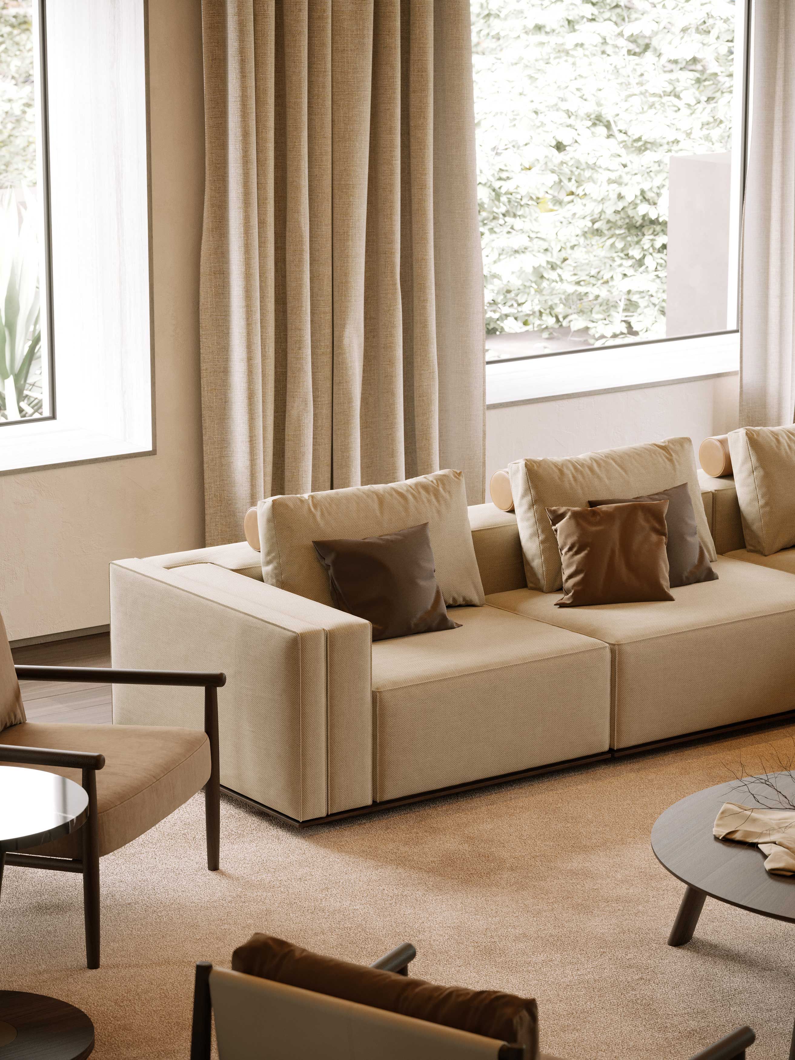 Угловой диван из ткани Stylish Club Landform ARCH-00120997 - Вид №6