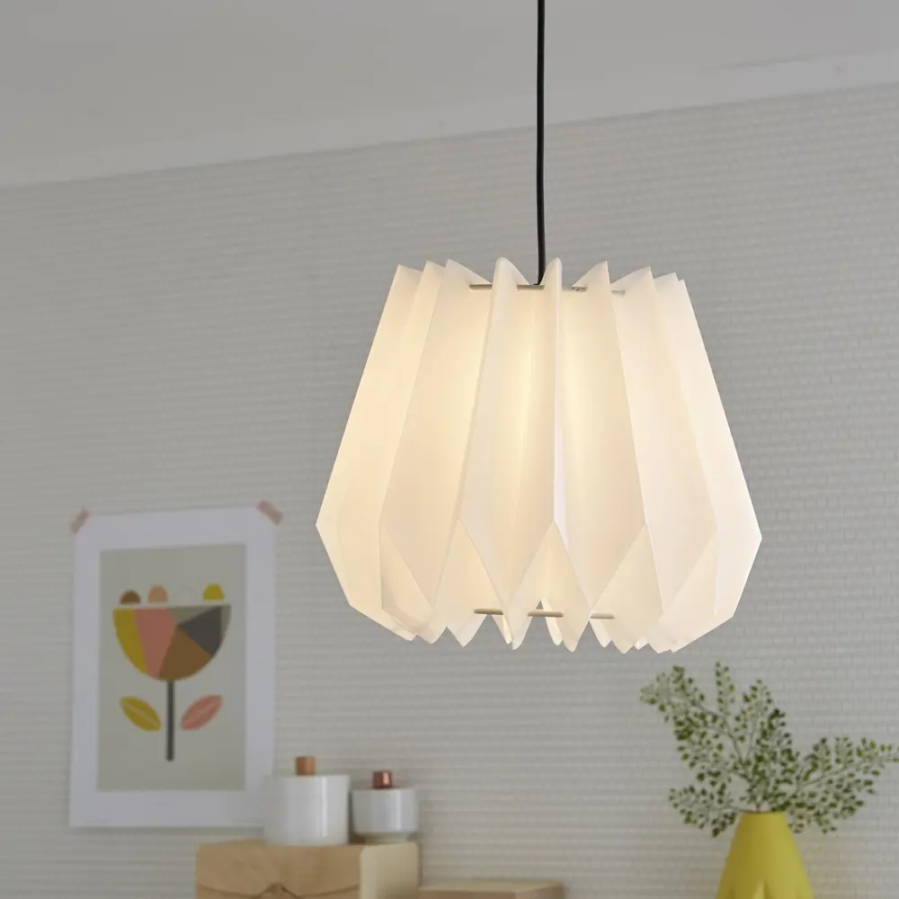Абажур Yucca 1xЕ27x60 Вт, пластик, цвет белый INSPIRE STLM-2070850 - Вид №1