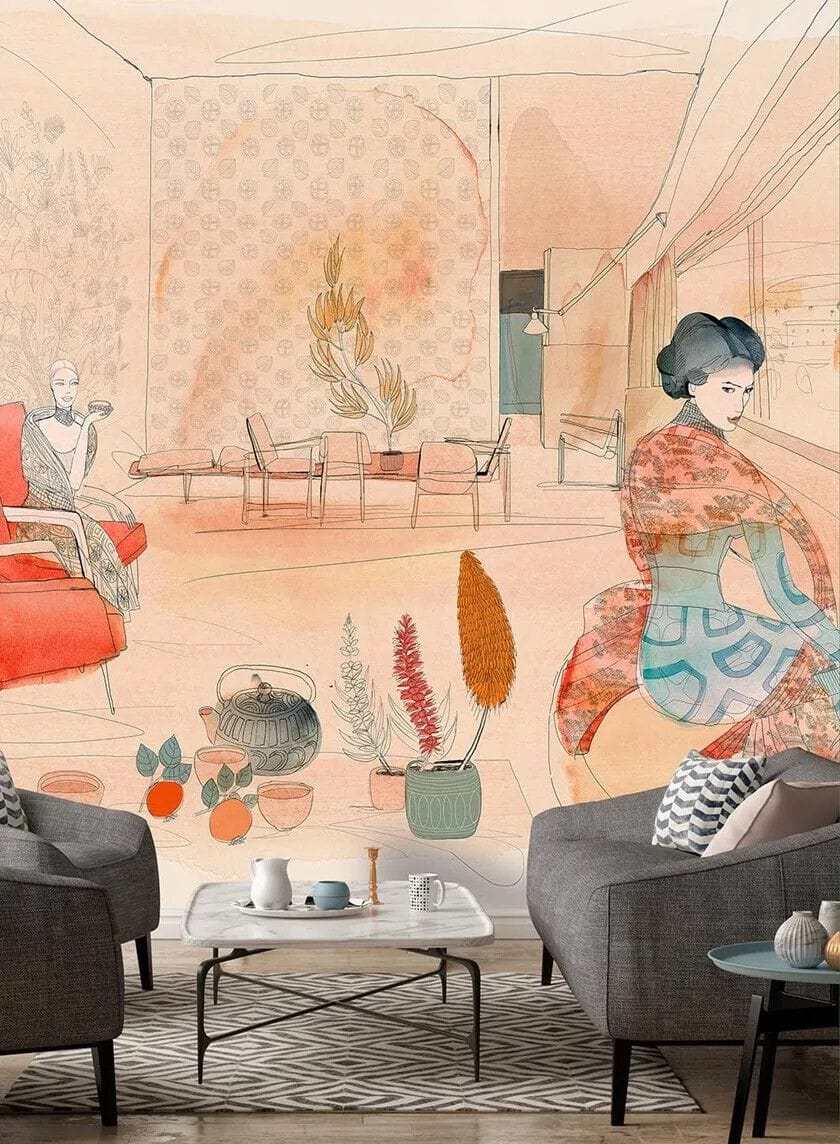 Carta da parati multicolor, PVC free, eco-friendly, lavabile WallPepper нюансы ARCH-00023086 - Вид №1