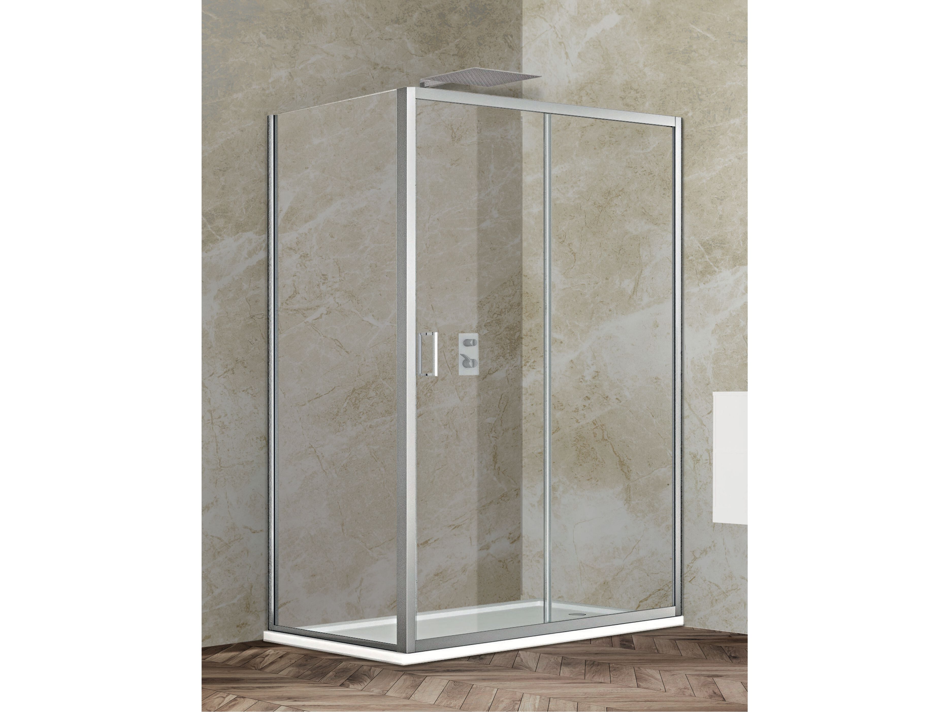 Угловая душевая кабина с раздвижной дверью Metidea Изумруд ARCH-00139876 - Вид №1