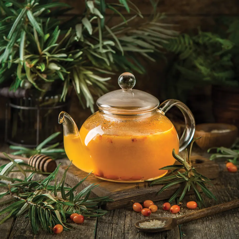 Картина на стекле «Облепиховый чай» 30x30 см POSTERMARKET STLM-2078725