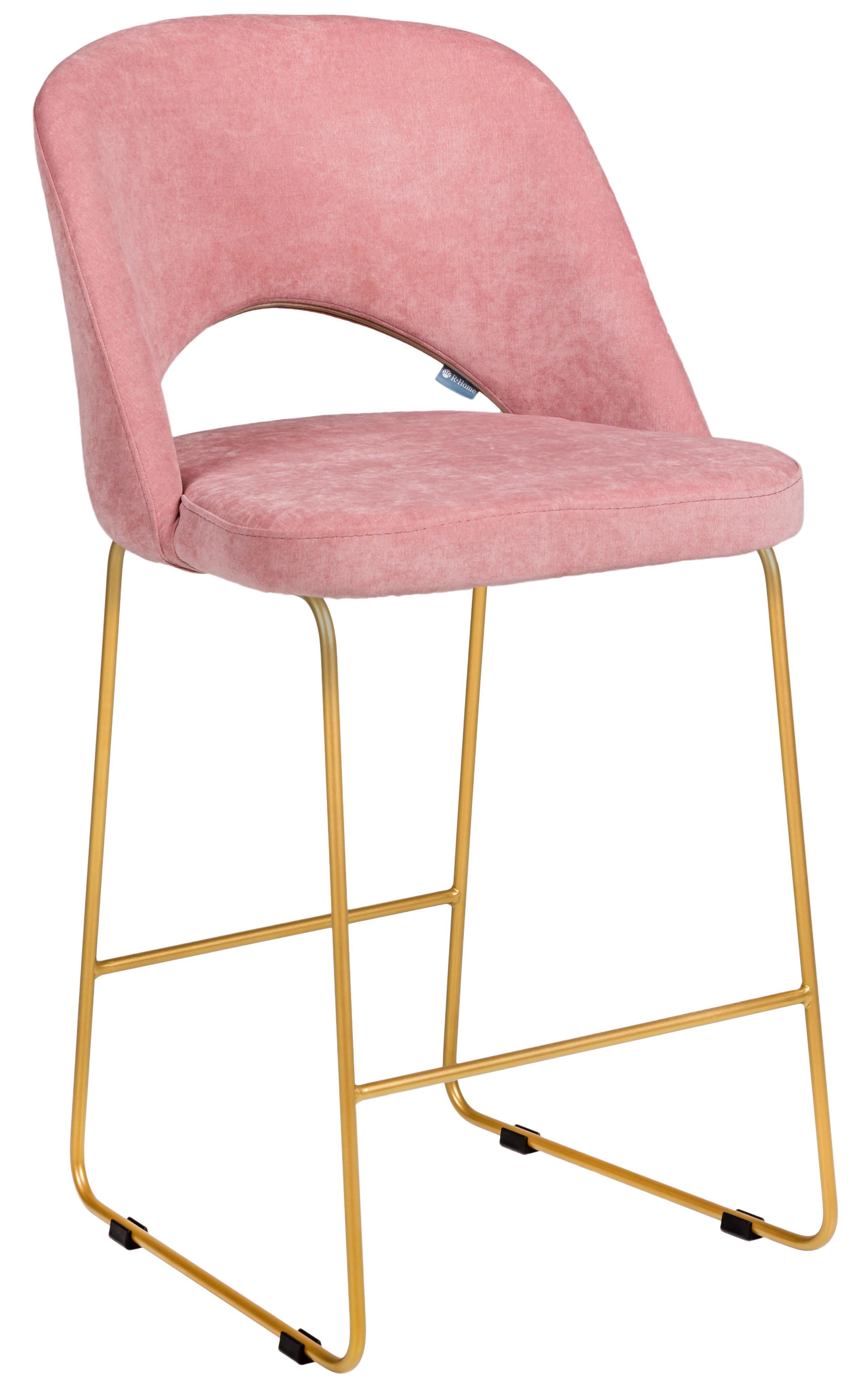 91063277 Барный стул Lars 52.5x96x57.5 см цвет розовый/золотой STLM-0463913 R-HOME