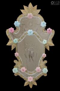 998 ORIGINALMURANOGLASS Венецианское зеркало Cavalier Carlo - муранское стекло OMG  см