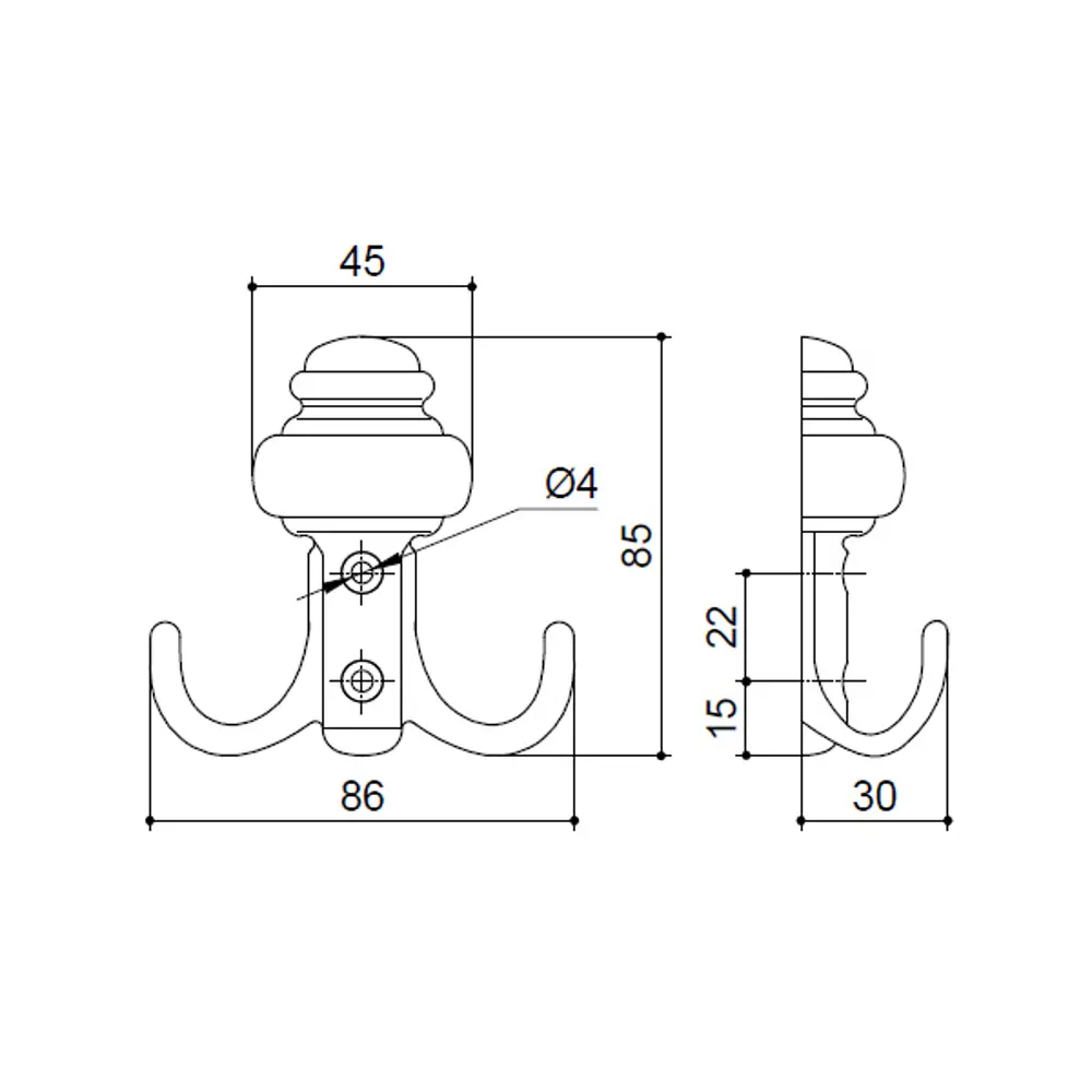 Крючок MC 11.445.A20, цвет античная бронза 18514894 STLM-2031902 Santreyd  - Вид №3