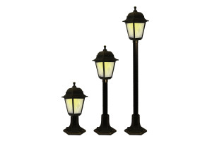 15852656 Садово-парковый светильник столб 3 в 1 390-650-960 мм, 60 W, черное золото, матовое 24140 9 duwi Lester