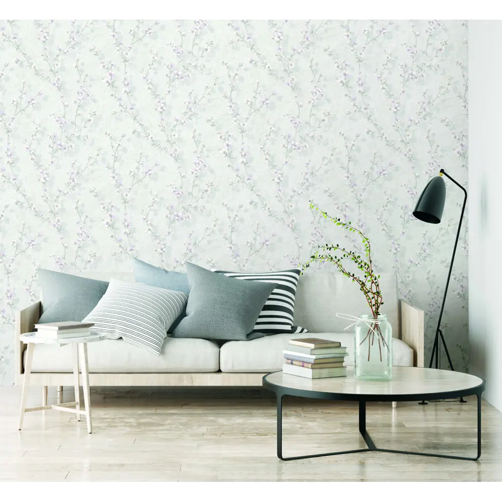 Обои флизелиновые Артекс Азалия серые 1.06 м 10677-02 STLM-2180337 - Вид №2
