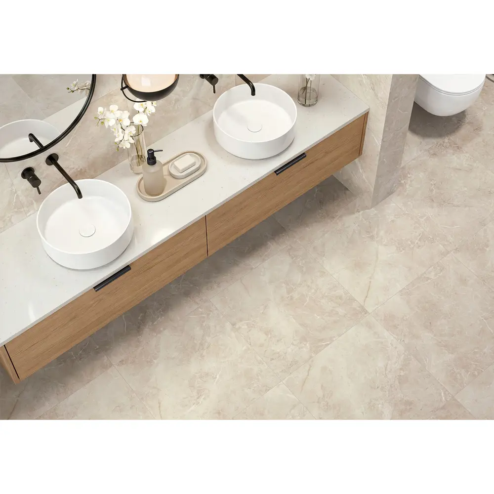 Глазурованный керамогранит Alma Ceramica Diva 04 60x60 см 1.8 м² лаппатированный цвет бежевый STLM-2019706