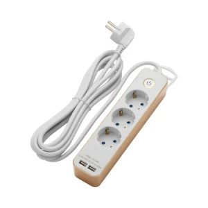 Удлинитель с заземлением Duwi Supraline 32066 1 3 розетки 2 USB-порта H05VV-F 3x1.5 мм² 3 м