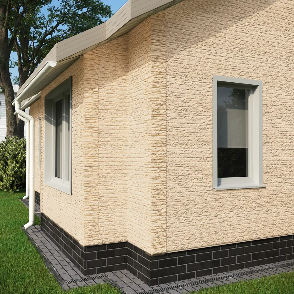 Фасадная панель Docke Песчаник колотый цвет бежевый DÖCKE Dacha STLM-2084997 - Вид №3