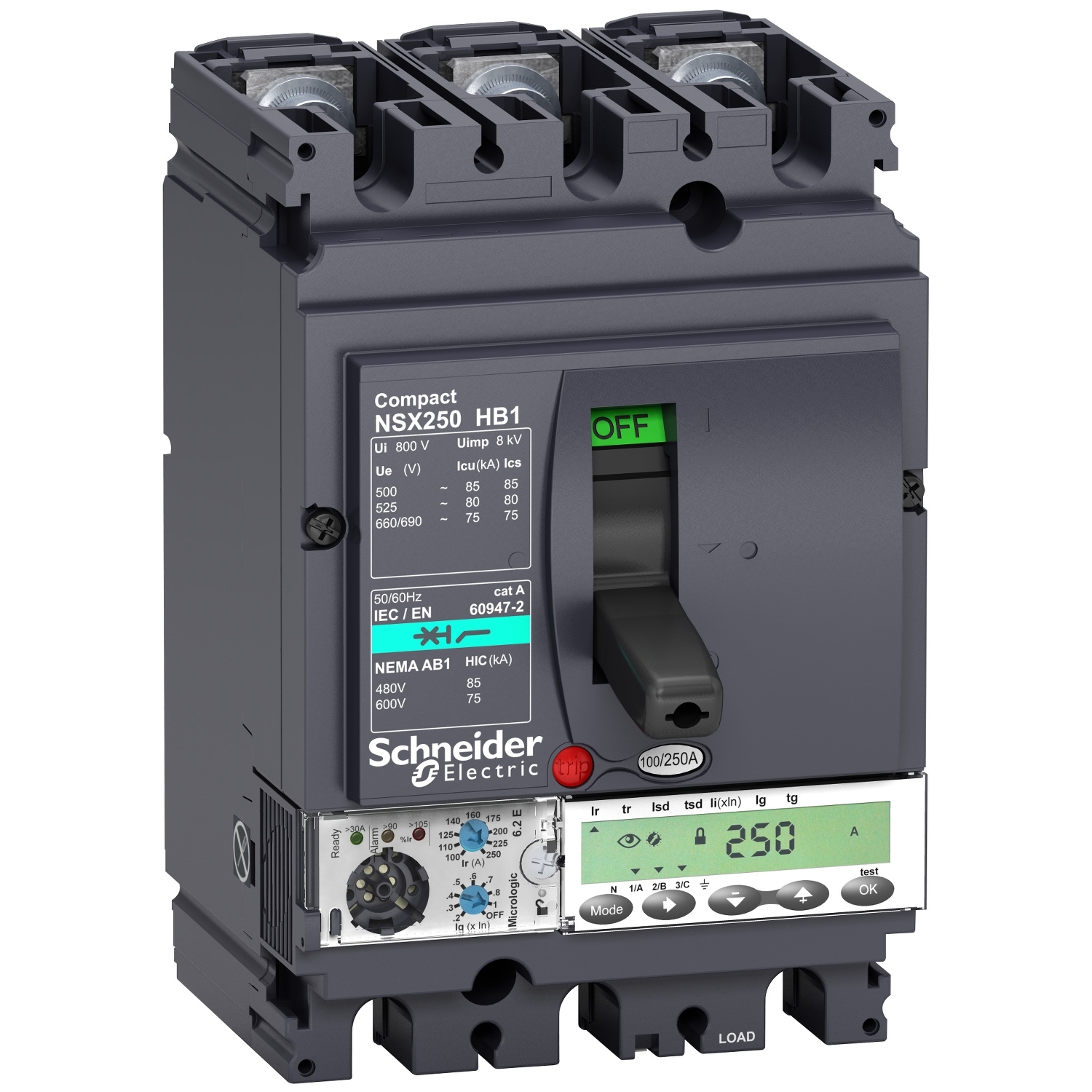 LV433558 Силовой автомат NSX, 85кА, 3P, 250А Schneider Electric Compact 