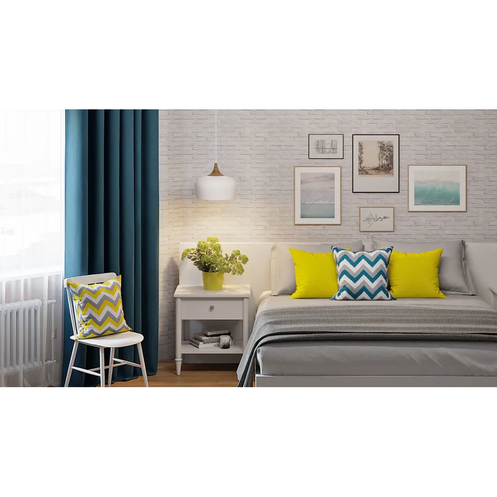 Подушка декоративная «Зиг-заг» 40х40 см цвет бирюзовый SEASONS STLM-2208506 - Вид №7