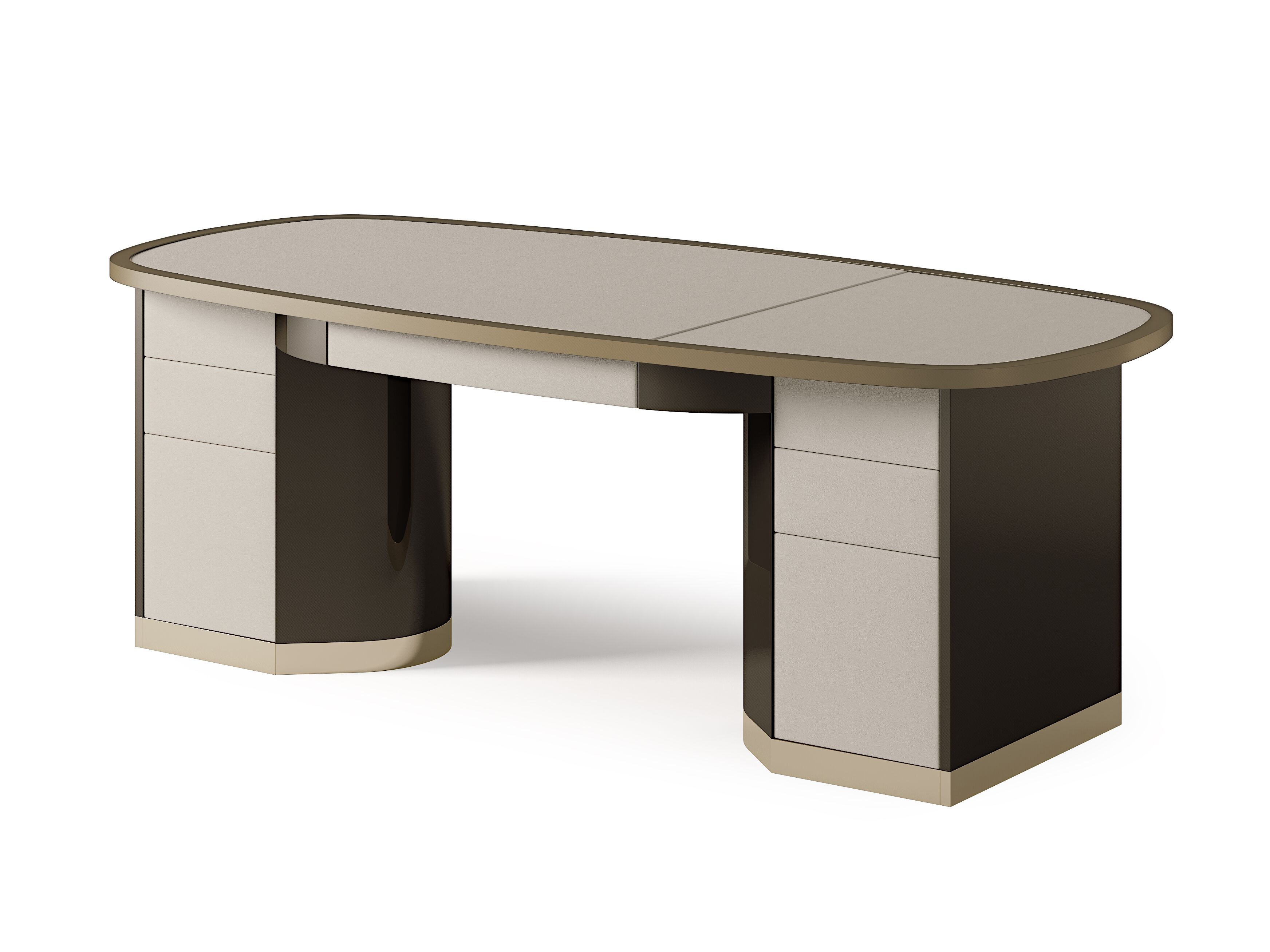 Кожаный деревянный стол с ящиками Bizzotto Italia Atmosphera ARCH-00087783 - Вид №7