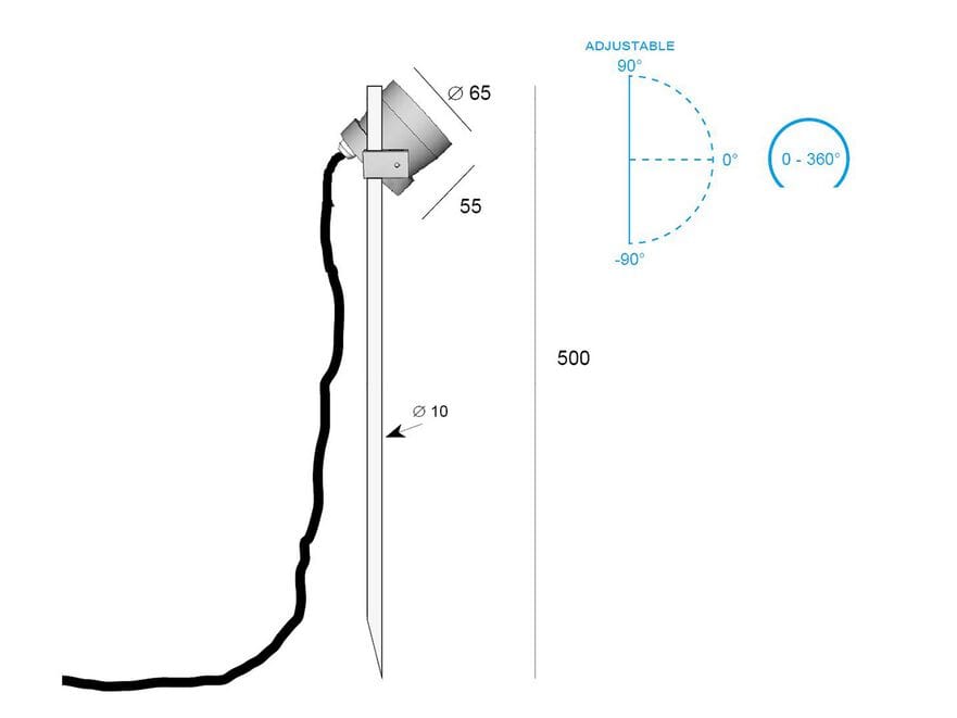 Анодированный алюминиевый поворотный напольный светильник BEL-LIGHTING Maxima ARCH-00142173 - Вид №2