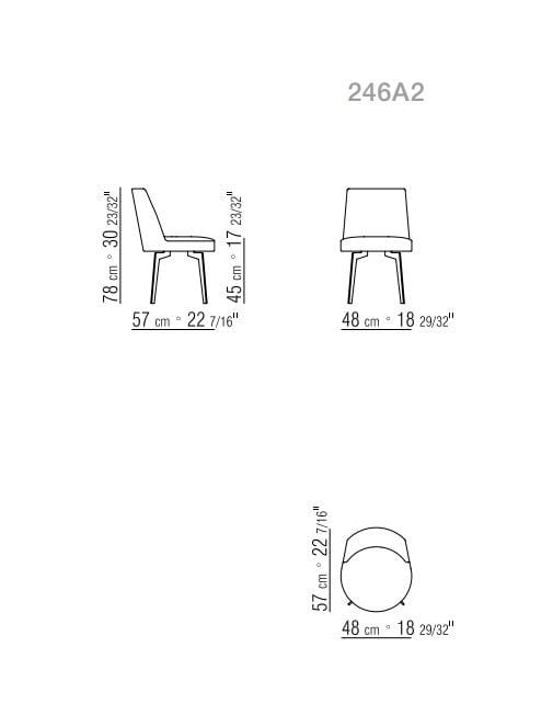 Мягкий стул из ткани Flexform Hera ARCH-00037822 - Вид №6