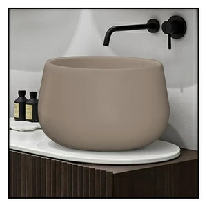 BATAAV Накладная раковина на столешницу  круглая Ceramica Cielo