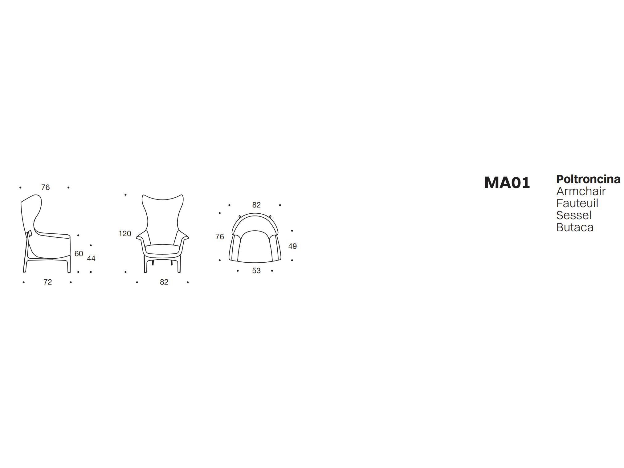 Кресло с высокой спинкой VALENTINI MADAME ARCH-00094154 - Вид №3
