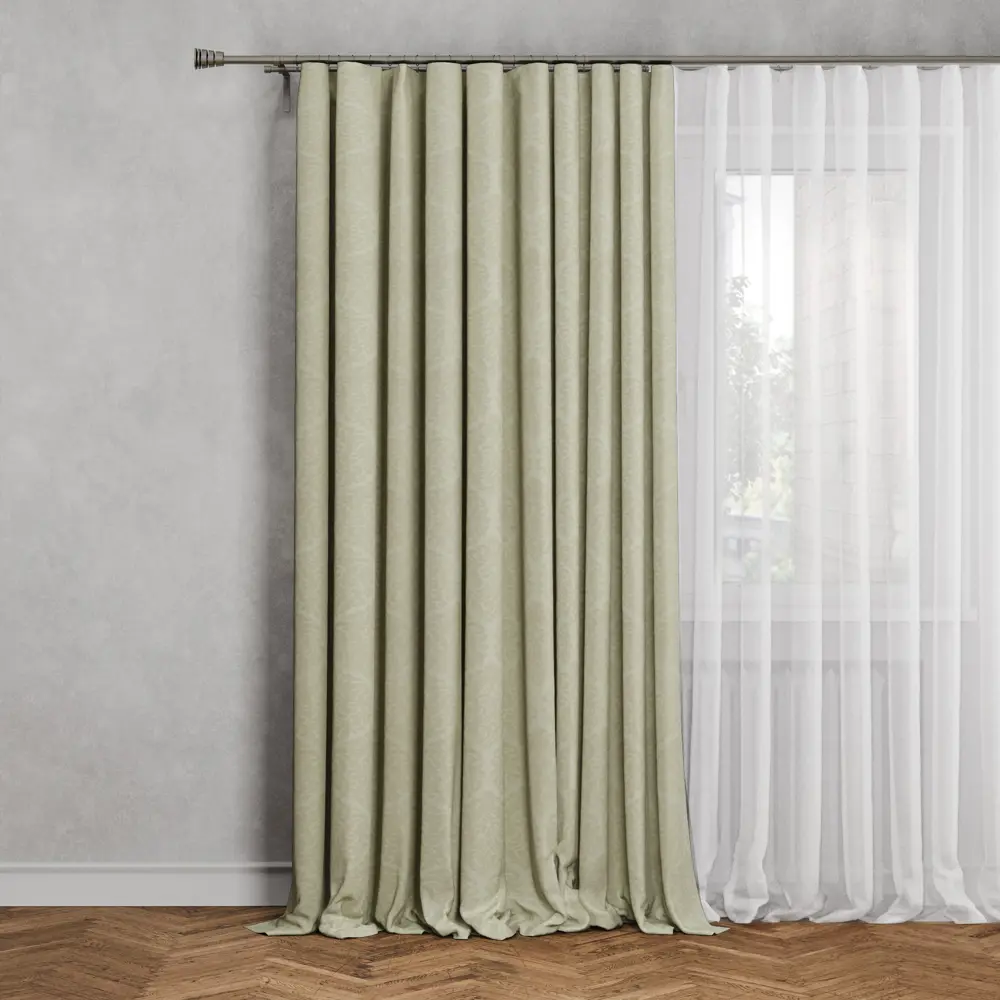Штора на ленте Арба 160x260 см цвет бежевый 89375989 STLM-2158777 Santreyd 