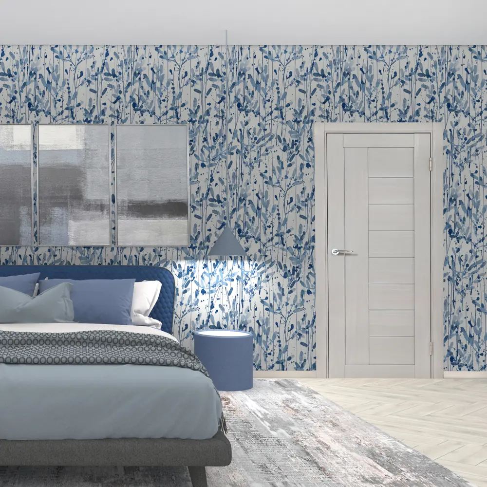 Дверь межкомнатная со стеклом Легда-29 60x200 см Hardflex серый с замком и петлями PORTIKA STLM-2060535 - Вид №5