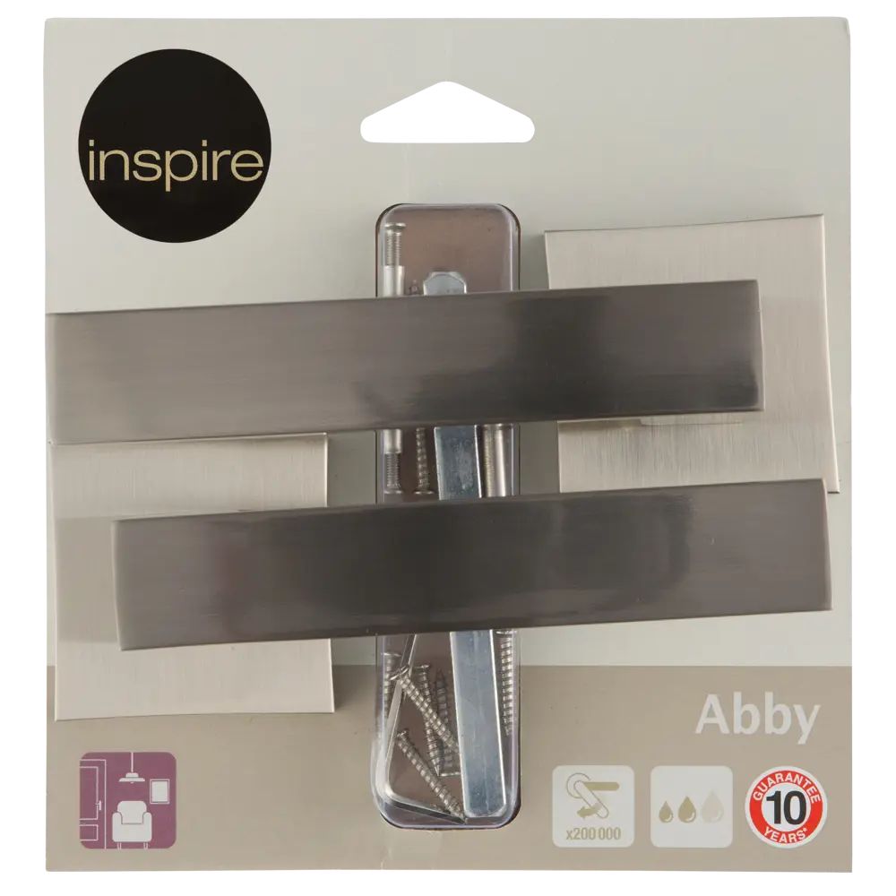 Дверные ручки Inspire Abby шлифованные без запирания алюминий 121 мм цвет никель STLM-2001084 - Вид №3