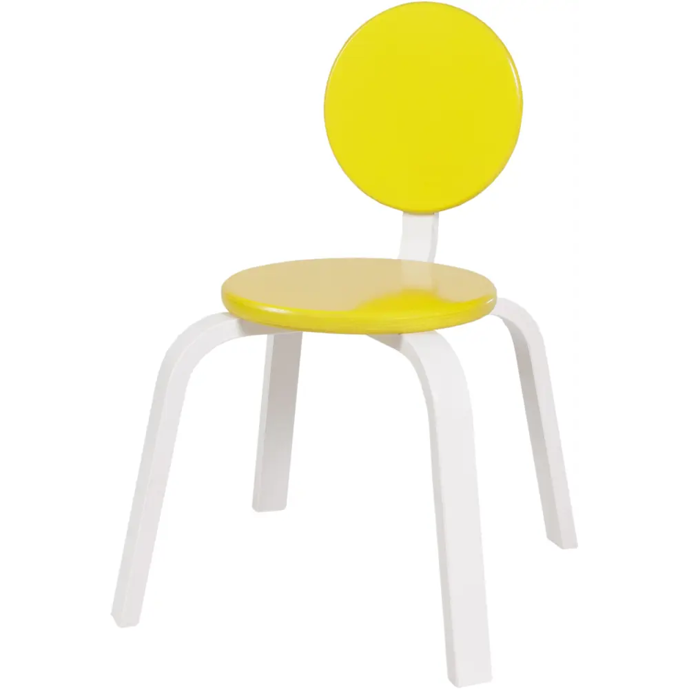 Стул детский Ромашка 25x50.9x25 см дерево цвет бело-желтый Santreyd STLM-2108143