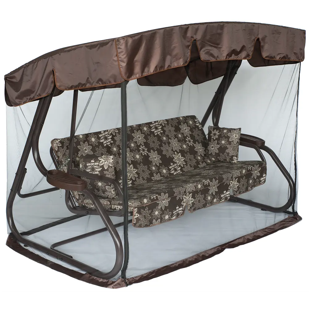 Качели садовые Greengard Аликанте 3-х местные (до 320 кг) коричневый/бежевый STLM-2195204 - Вид №5