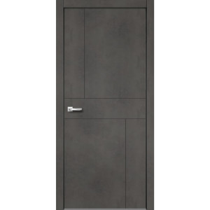 Дверь межкомнатная Севилья 33 глухая ПВХ-плёнка цвет бетон темный 200 x 60 см LOYARD