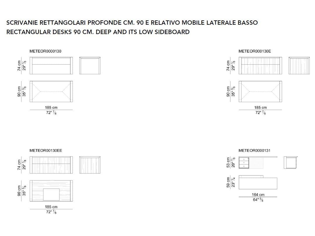Кожаный угловой исполнительный стол i 4 Mariani Meteora ARCH-00051198 - Вид №9