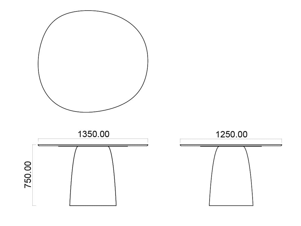 Бетонный круглый садовый стол Betoni ARCH-00141552 - Вид №9