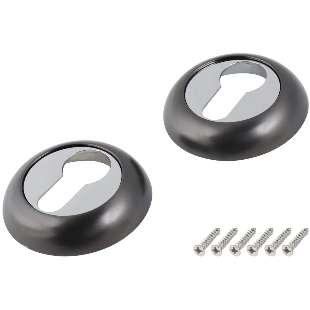 Накладка декоративная EDSON для замка ⌀50.2 мм матовый черный 84376128 STLM-0048825 - Вид №1