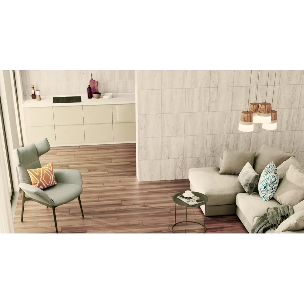 Керамогранит Ecogres EV01 30х30 см 1.53 м² матовый цвет светло-бежевый Ecotravertine STLM-2109255 - Вид №5