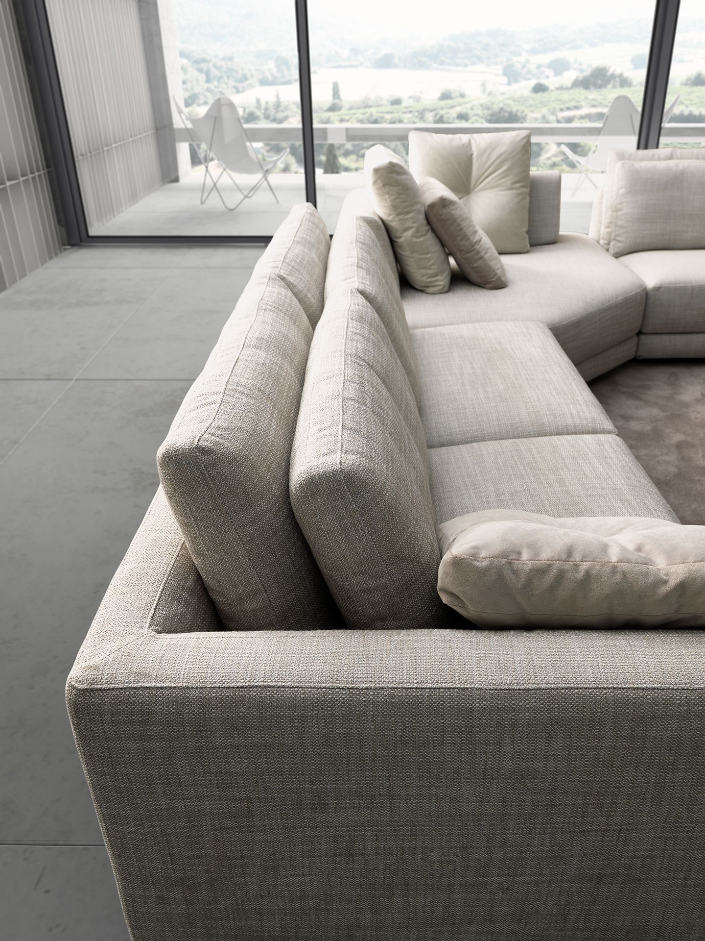 Секционный угловой диван из ткани VALENTINI Александр ARCH-00134967 - Вид №6