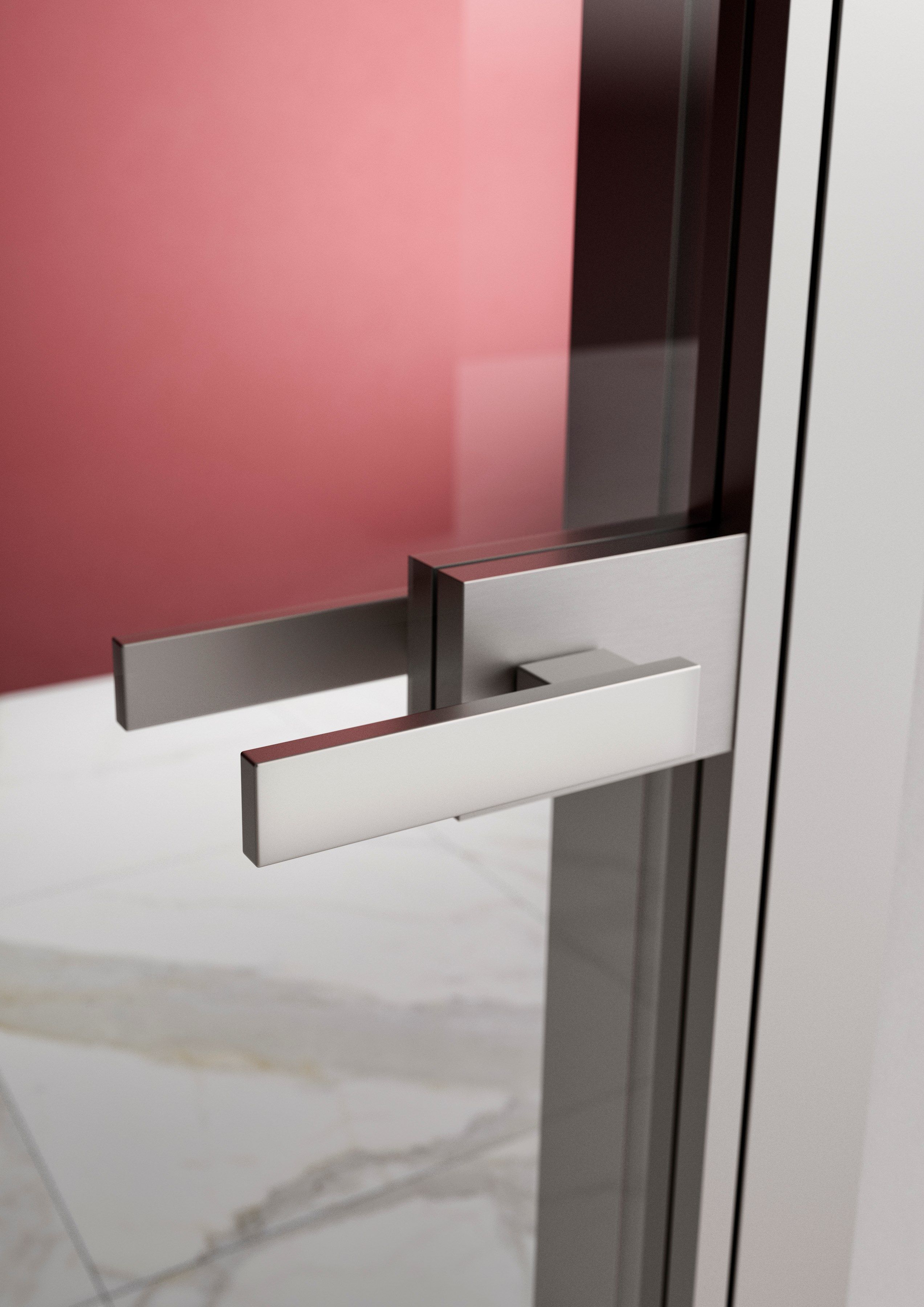 Стеклянная распашная дверь ALBED ARCH-00143124 - Вид №1