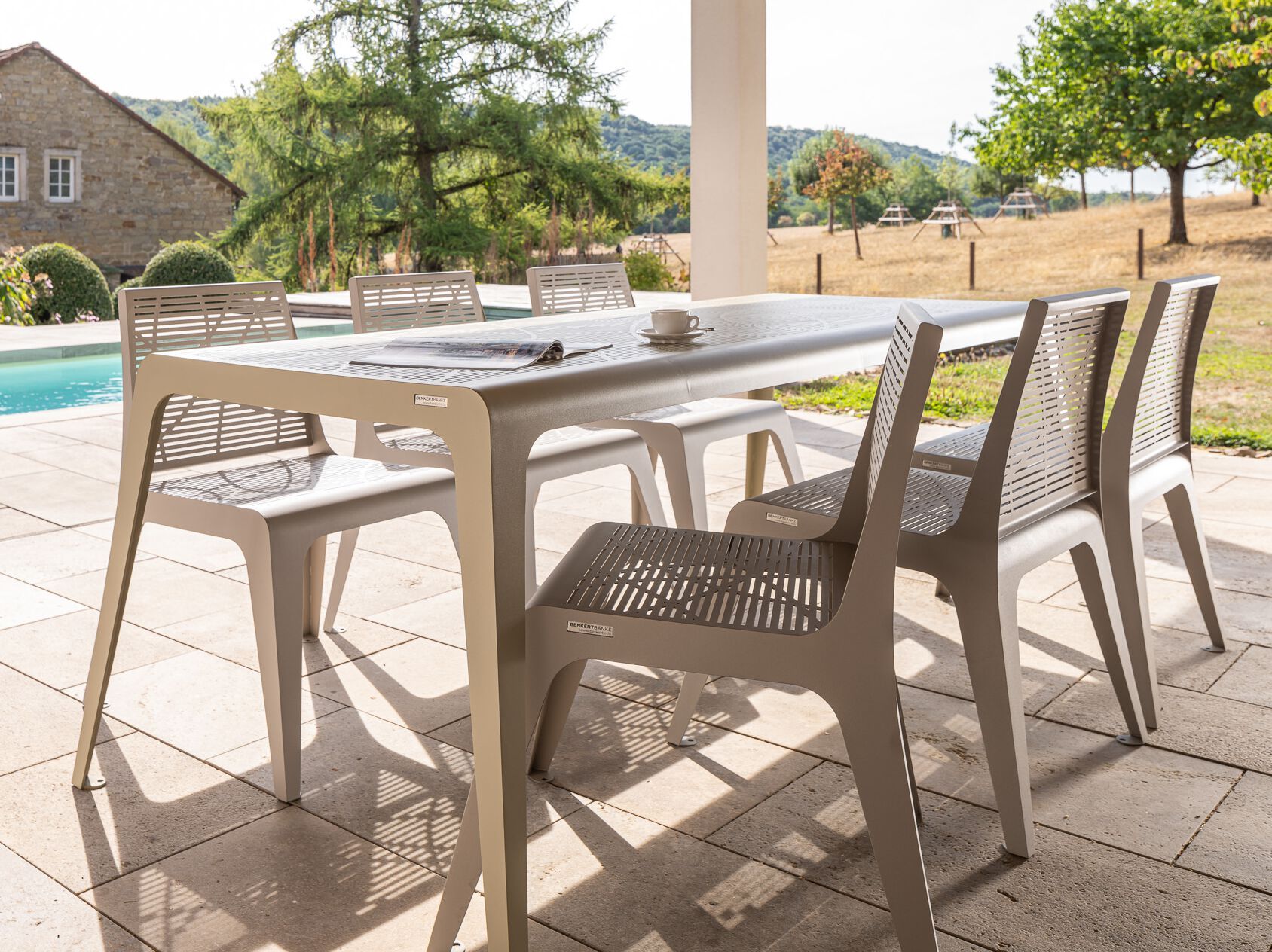 Прямоугольный стол из нержавеющей стали BENKERT BANKE Chalidor ARCH-00079574