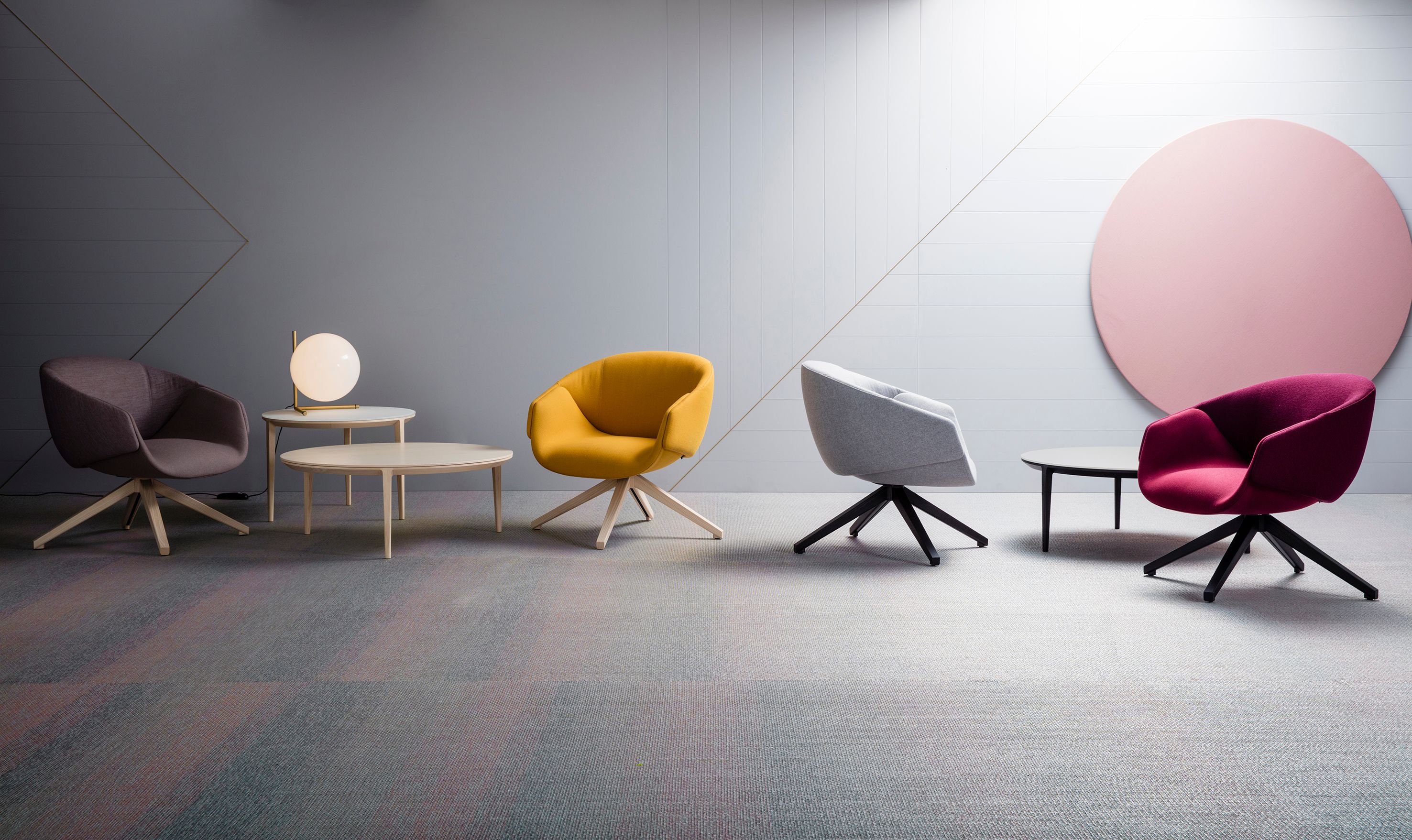 Тканевое вращающееся кресло с подлокотниками SP01 ARCH-00109754 - Вид №2