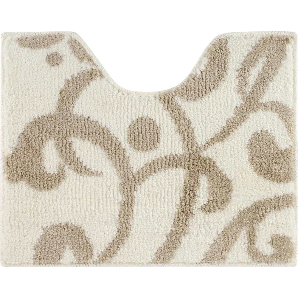 Коврик для туалета Mr Penguin Узоры, 40х50 см, микрофибра, цвет бежевый STLM-2135939