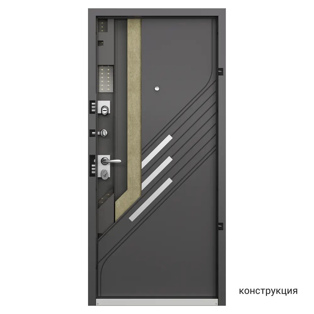 Дверь входная металлическая Фолд рид 950 мм левая цвет серый TOREX STLM-2053598 - Вид №12