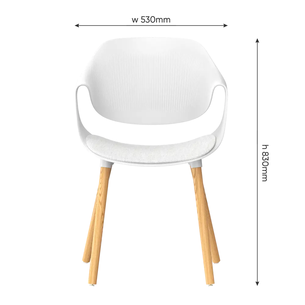 Стул кухонный STEPP Il Tornese белый с деревянными ножками 89440281 STLM-1583799 - Вид №4