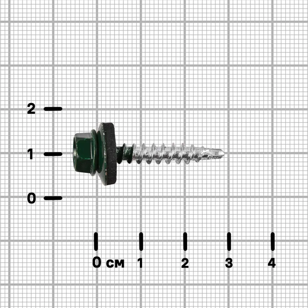 Саморезы кровельные по дереву DILWIS с буром 4.8x29 мм RAL 6005 16 шт STLM-2199511 - Вид №2