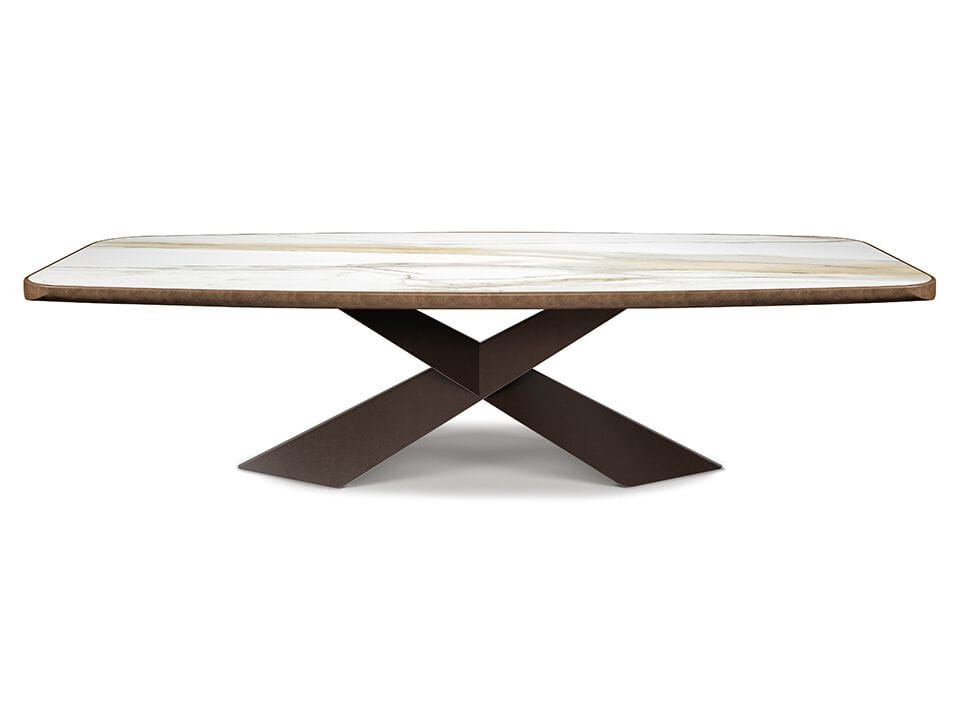 Керамический и стальной бочковый стол Cattelan italia Tyron ARCH-00018261