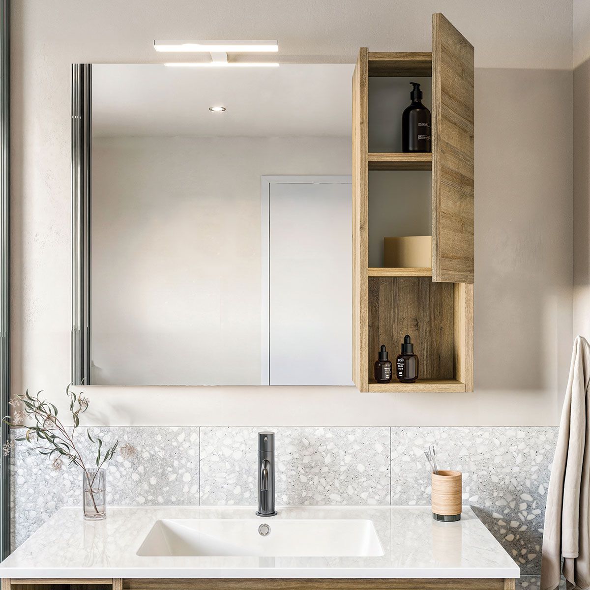 Деревянный подвесной умывальник с настенным креплением LEGNOBAGNO Экспресс ARCH-00152516 - Вид №1