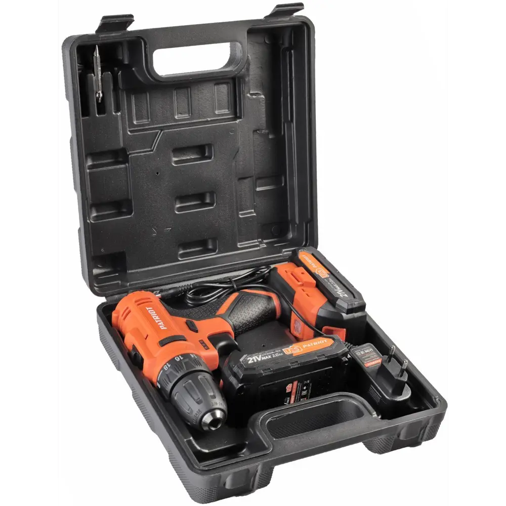 Дрель-шуруповерт аккумуляторная Patriot 189UES, 18 В Li-ion 2x2 Ач STLM-2059668 - Вид №9