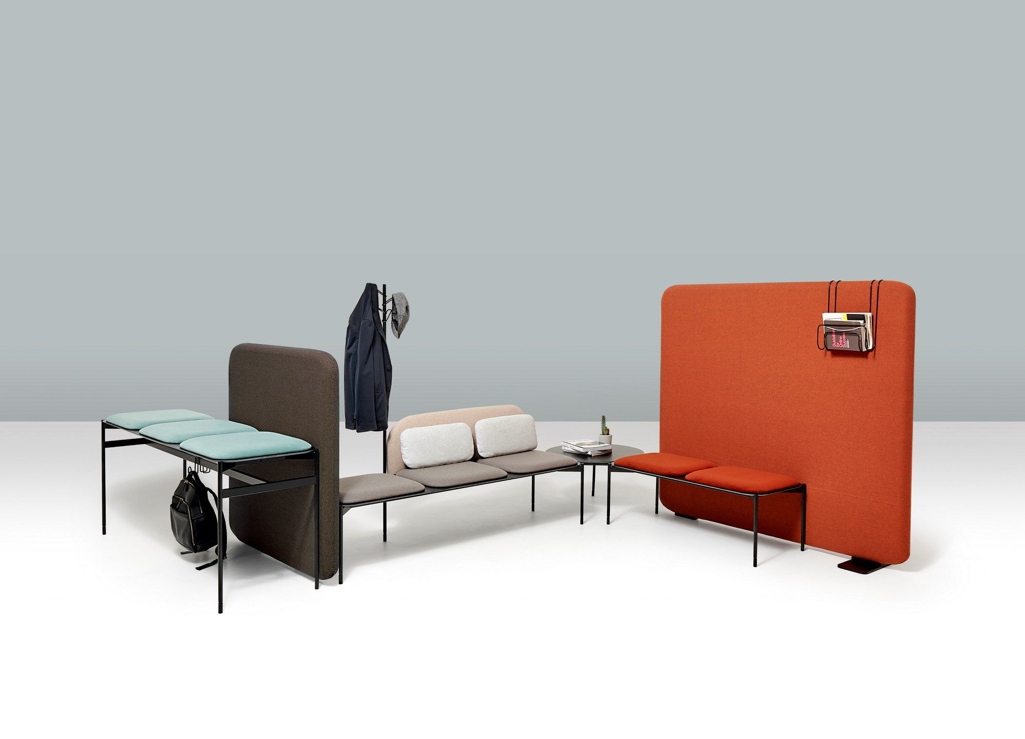 Модульная скамья из ткани со спинкой Diemme ARCH-00117888 - Вид №2