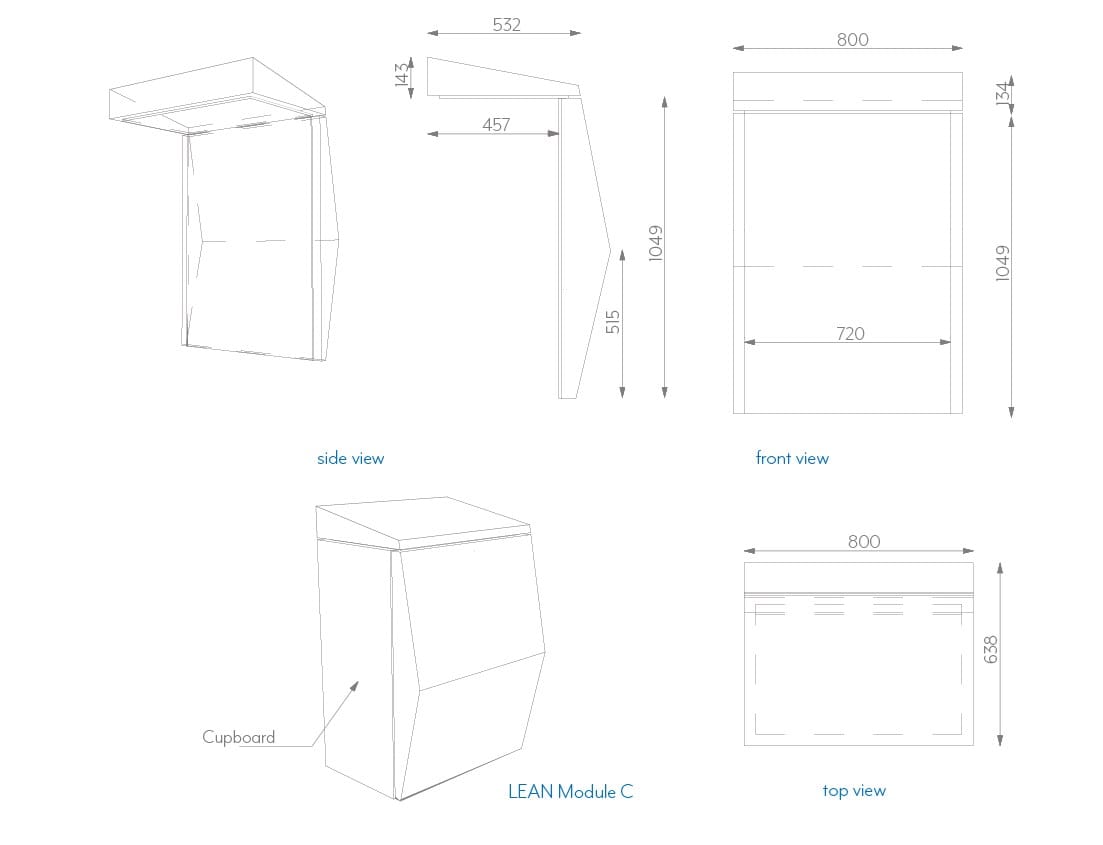 Обивка офисных модулей из пены QM Quinze & Milan LEAN ARCH-00124076 - Вид №18